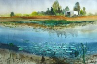 Arif Ansari, 14 x 21 Inch, Water Color on Paper,  Landscape Painting, AC-AAR-044